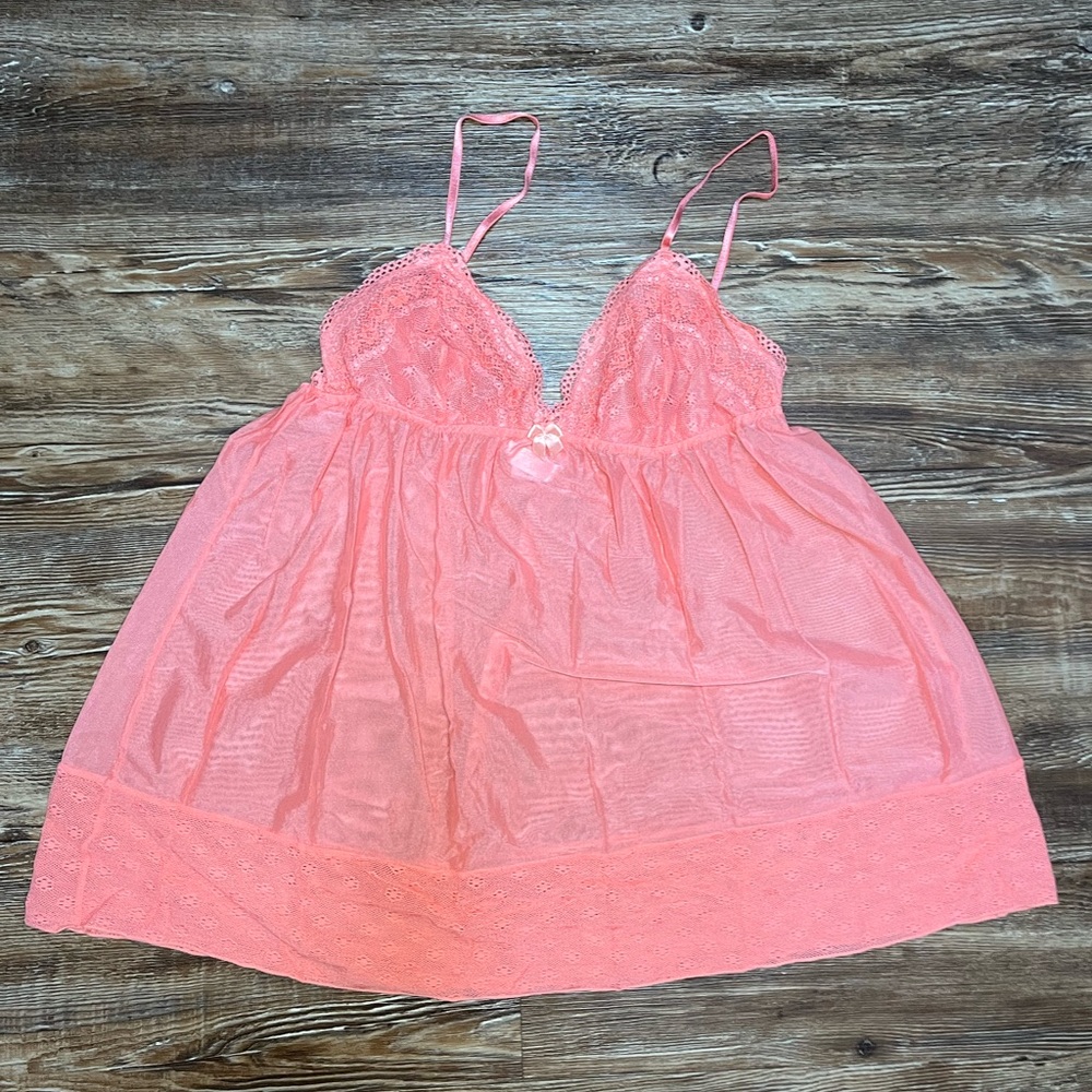Victoria’s Secret Pink Lace Babydoll Negligee.